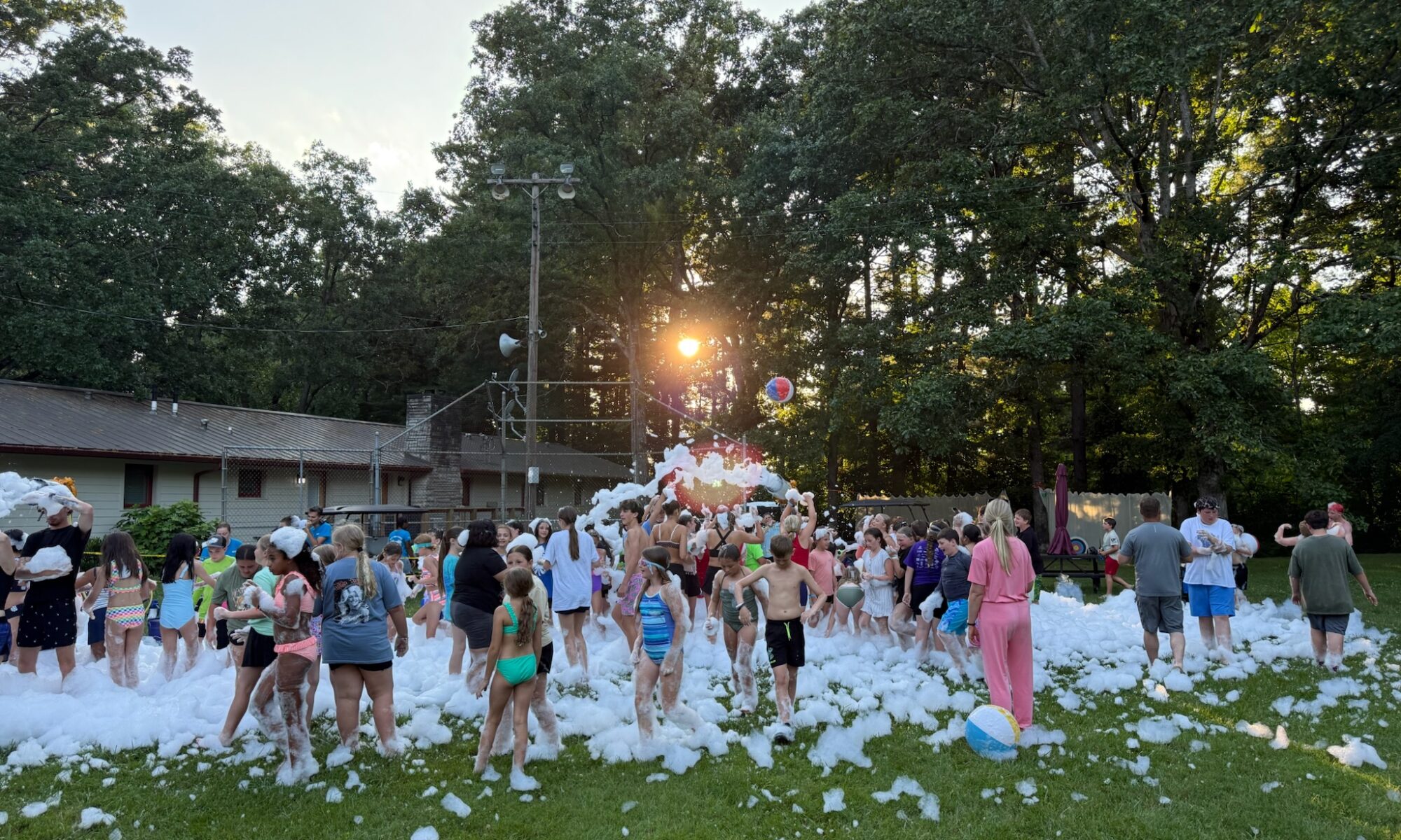 Foam Party at Camp