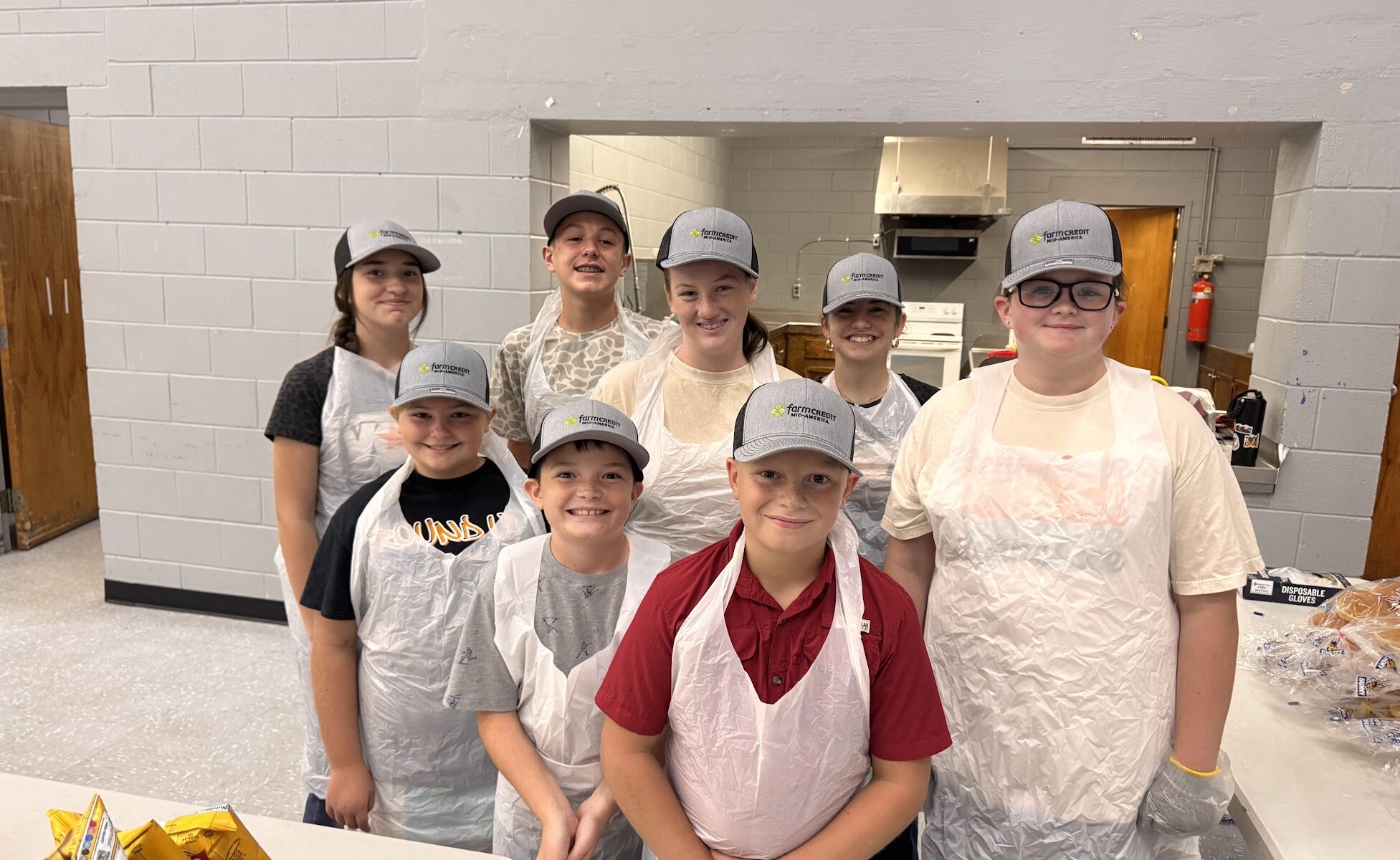 Youth from the Fall 2026 Livestock judging team pose at fundraiser.